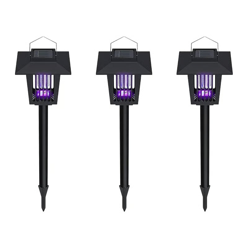 Eco-Friendly - 2-in-1 Flickering Flame - Solar Powered Mosquito Zapper & Garden Stake Light