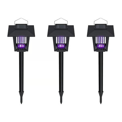 Eco-Friendly - 2-in-1 Flickering Flame - Solar Powered Mosquito Zapper & Garden Stake Light