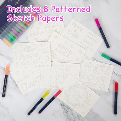 ✨ Magic Outline Glitter Markers Set 🌈 The magic marker set that makes every stroke pop 💖