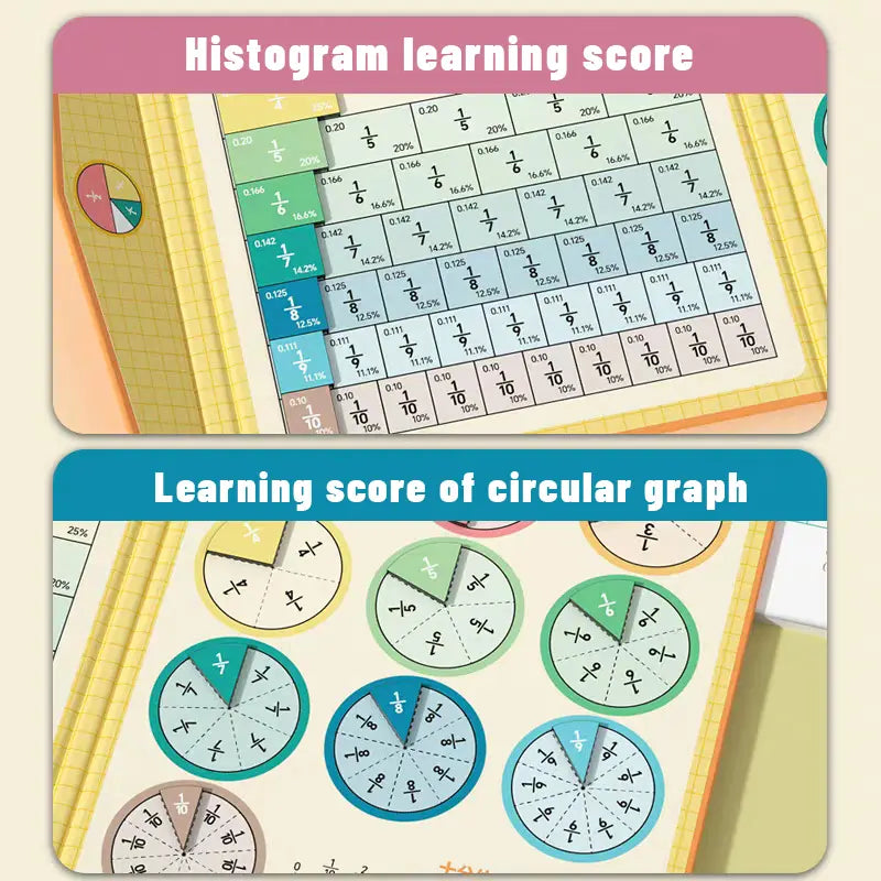 Montessori Magnetic Book Fraction Puzzle for Children