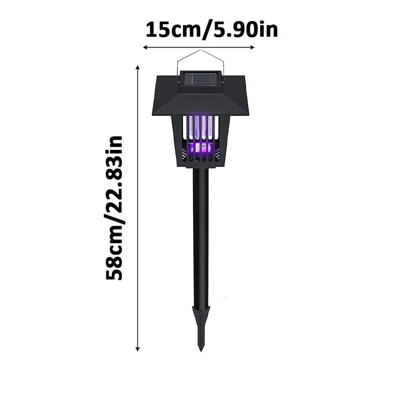 Eco-Friendly - 2-in-1 Flickering Flame - Solar Powered Mosquito Zapper & Garden Stake Light