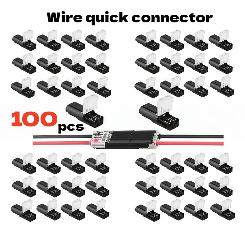 Fast-Fit 2-Pin Double-Wire Plug-in Connectors